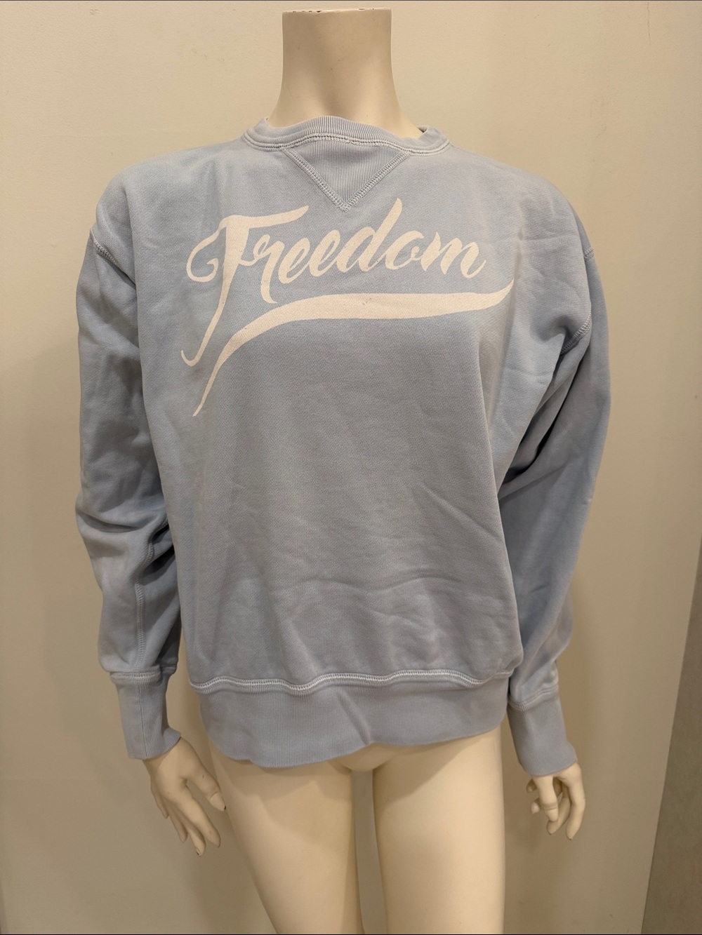 Isabel Marant Light Blue 'Freedom' Crewneck Sweatshirt Sz FR 40 US M